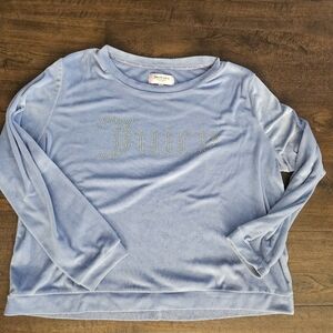 Juicy Couture sleepwear top XL blue long sleeve #velour #y2k